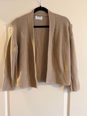 Old Navy Beige Open-Front Knit Cardigan